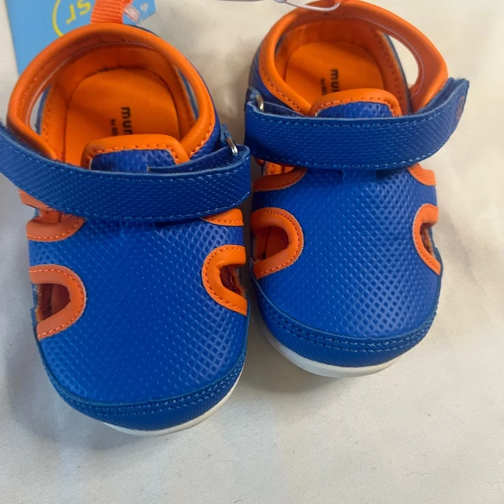 Munchkin by Stride Rite Derek Blue Orange Little Kid Sandals Size 5M